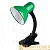 Светильник настольный Camelion KD-320 60W 230V E27 прищепка зеленый (1/12)