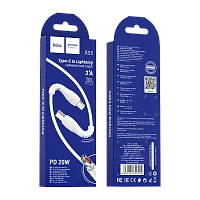 Кабель HOCO X55 Lightning (m)-Type-C (m) 1м 3.0A 20W ПВХ белый (1/31/310)
