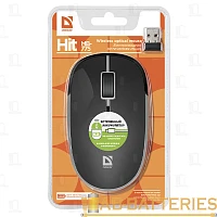 Мышь беспроводная Defender MB-775 АКБ HIT классическая USB черный (1/40)