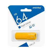 Флеш-накопитель Smartbuy Clue 64GB USB2.0 пластик желтый
