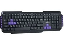 Клавиатура проводная Perfeo PF-031 ROBOTIC USB 1.5м черный (1/20)