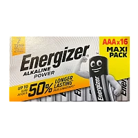 Батарейка Energizer Alkaline power LR03 AAA BOX16 Alkaline 1.5V (16/192/9216/64512)