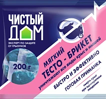 Тесто-брикеты Чистый дом от крыс и мышей 200г (1/50)