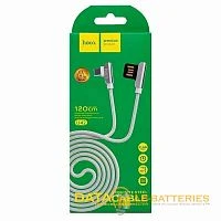 Кабель HOCO U42 USB (m)-microUSB (m) 1.2м 2.4A ткань белый (1/24/240)