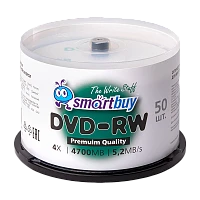 Диск DVD-RW Smartbuy 4.7GB 4x 50шт. cake box