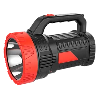 Фонарь туристический Спутник AFP808 5W LED от аккумулятора 2 режима черный красный