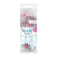 Бритва одноразовая Gillette "Simply Venus 3 Basic" 3 лезвия 2шт. (1/12)