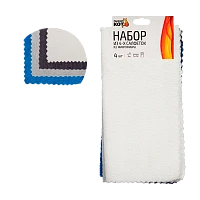 Салфетка Рыжий кот 30х30см 4шт. микрофибра ассорти (1/35)