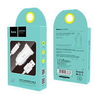 Автомобильное З/У HOCO Z2 1USB 1.5A с кабелем microUSB белый (1/28/280)