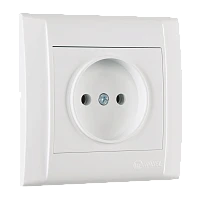 Розетка Makel Defne 1гн. 16A Б/З пластик белый 42001022 (1/12)