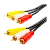 Кабель Atcom AT1002 3xRCA (m)-3xRCA (m) 1.0м силикон черный в пакете (1/10/500)