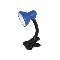 Светильник настольный Ultraflash UF-320P 60W 230V E27 прищепка синий (1/36)
