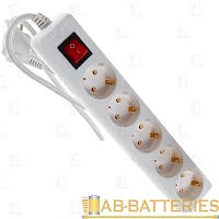 Удлинитель Volsten 5р.С/З 16A 1.5м с выкл. ПВС 3x0.75мм² IP20 белый (1/40)