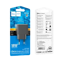 Сетевое З/У HOCO CS12A 1USB 3.0A 18W QC3.0 черный (1/28/168)