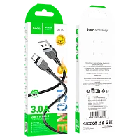 Кабель HOCO X109 USB (m)-Type-C (m) 3м 3.0A силикон черный (1/31/310)