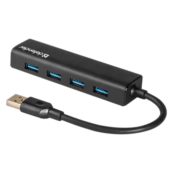 USB-Хаб Defender Quadro Express 4USB USB3.0 черный (1/100)
