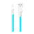 USB кабель REMAX Alien (IPhone 5/6/7/SE) 1M RC-030I Синий (1M, 2.1A)