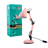 Светильник настольный Camelion KD-331 40W 230V E27 на основании 1.6м розовый (1/6)
