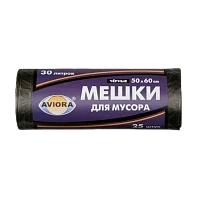 Мешки для мусора Paterra 30л 6мкм ПНД 25шт. черный (1/80)