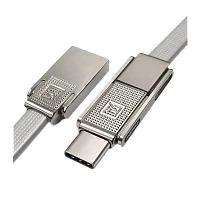 USB Кабель REMAX Gplex 3in1 (Micro-Iphone 5/6/7/SE-Type-C) 1M RC-070th Серебро