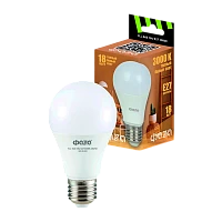 Лампа светодиодная Фаzа A60 E27 18W 3000К 220-240V груша (1/10/100)