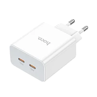 Сетевое З/У HOCO C108A 2Type-C 35W белый (1/22/220)