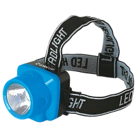 Фонарь налобный Ultraflash LED5374 0.4W 1LED от аккумулятора синий (1/10/120)