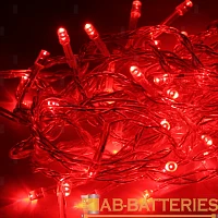 Гирлянда Космос 80LED 8.8м лампочки нить 8 режимов красный (1/50)