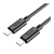 Кабель HOCO X88 Type-C (m)-Type-C (m) 1.0м 60W ПВХ черный (1/420)