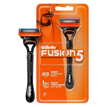 Бритва Gillette "FUSION" 5 лезвий 1 кассета с триммером ENG (1/2)