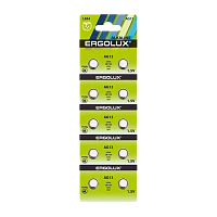 Батарейка Ergolux G13/LR1154/LR44/357A/A76 BL10 Alkaline 1.5V (10/100/2000)
