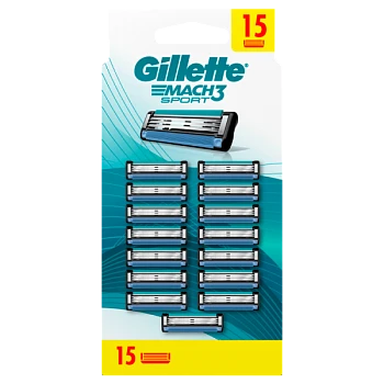 Сменные кассеты Gillette "MACH3" SPORT 3 лезвия 15шт. (цена за 1 шт)
