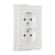 Розетка Makel Defne 2гн. 16A Б/З пластик белый 42001017 (1/12)