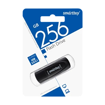Флеш-накопитель Smartbuy Scout 256GB USB3.1 пластик черный