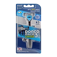 Бритва DORCO "PACE3 CROSS" 3 лезвия 5 кассет (1/10)