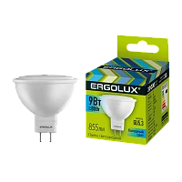 Лампа светодиодная Ergolux JCDR GU5.3 9W 4500К 180-240V софит (1/10/100)