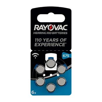 Батарейка Rayovac ACOUSTIC ZA675 BL6 Zinc Air 1.45V 0%Hg (6/60/600)