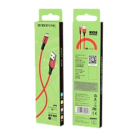 Кабель Borofone BX20 USB (m)-microUSB (m) 1м 2.0A нейлон красный (1/648)