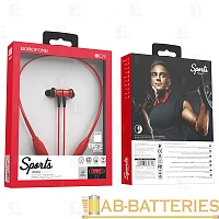 Наушники внутриканальные Borofone BE29 bluetooth 5.0 с микр. красный (1/16/64)