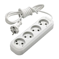 Удлинитель Makel 4р.Б/З 10A 3.0м 2x0.75мм² IP20 белый MGP143 (1/12)