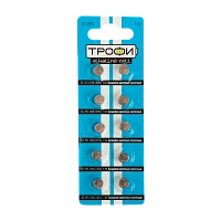 Батарейка Трофи G5/LR754/LR48/393A/193 BL10 Alkaline 1.55V (10/200/1600)