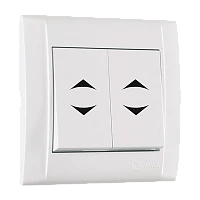 Выключатель Makel Defne 2-клав.10A пластик проходной белый 42001026 (1/12)