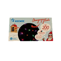 Гирлянда Космос 200LED 2.5м лампочки нить 8 режимов с контроллером ассорти (1/40)