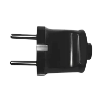 Вилка электрическая Прогресс Б/З 10A черный (1/50/500)