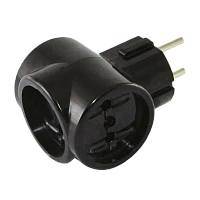 Разветвитель Volsten Si 1/3-Bl РВ-041 3р.Б/З 16A черный (1/150)