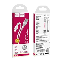 Кабель HOCO X37 USB (m)-Lightning (m) 1м 2.4A ПВХ белый (1/31/310)