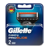 Сменные кассеты Gillette "FUSION PROGLIDE" 5 лезвий 2шт. (цена за 1 шт) (2/20)