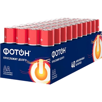 Батарейка Фотон LR6 AA BOX40 Alkaline 1.5V (40/120/720)