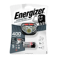 Фонарь налобный Energizer Vision HD + Focus Headlight 5LED от батареек 3 режима черный
