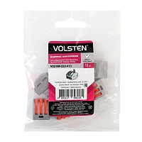 Строительно-монтажная клемма Volsten V02-9W-222-413 3 пр. до 4 мм, 32А, 450 В, 10 шт., серый